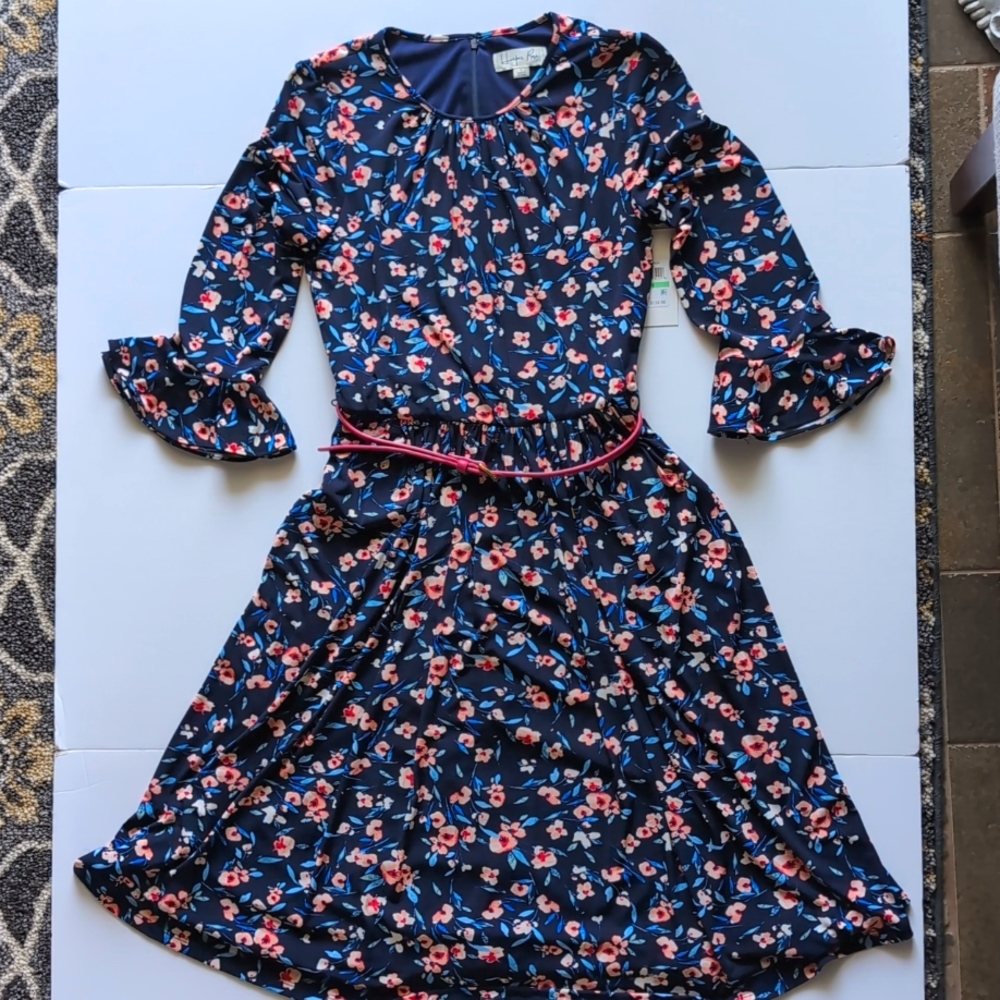 Harper Rose Navy Floral Dress HR2M9626